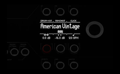 Start screen with master and headphone volume + metronome settings
